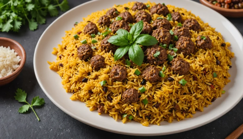 recette riz viande hachée marocaine